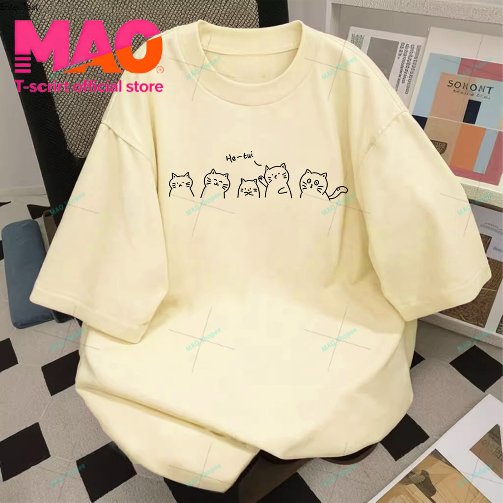 COD✅ (จัดส่งในกรุงเทพฯ) MAO Shop เสื้อทีชิสไตล์นิวจีนสำหรับผู้หญิง เสื้อฤดูร้อนรุ่นใหม่ปี 2026