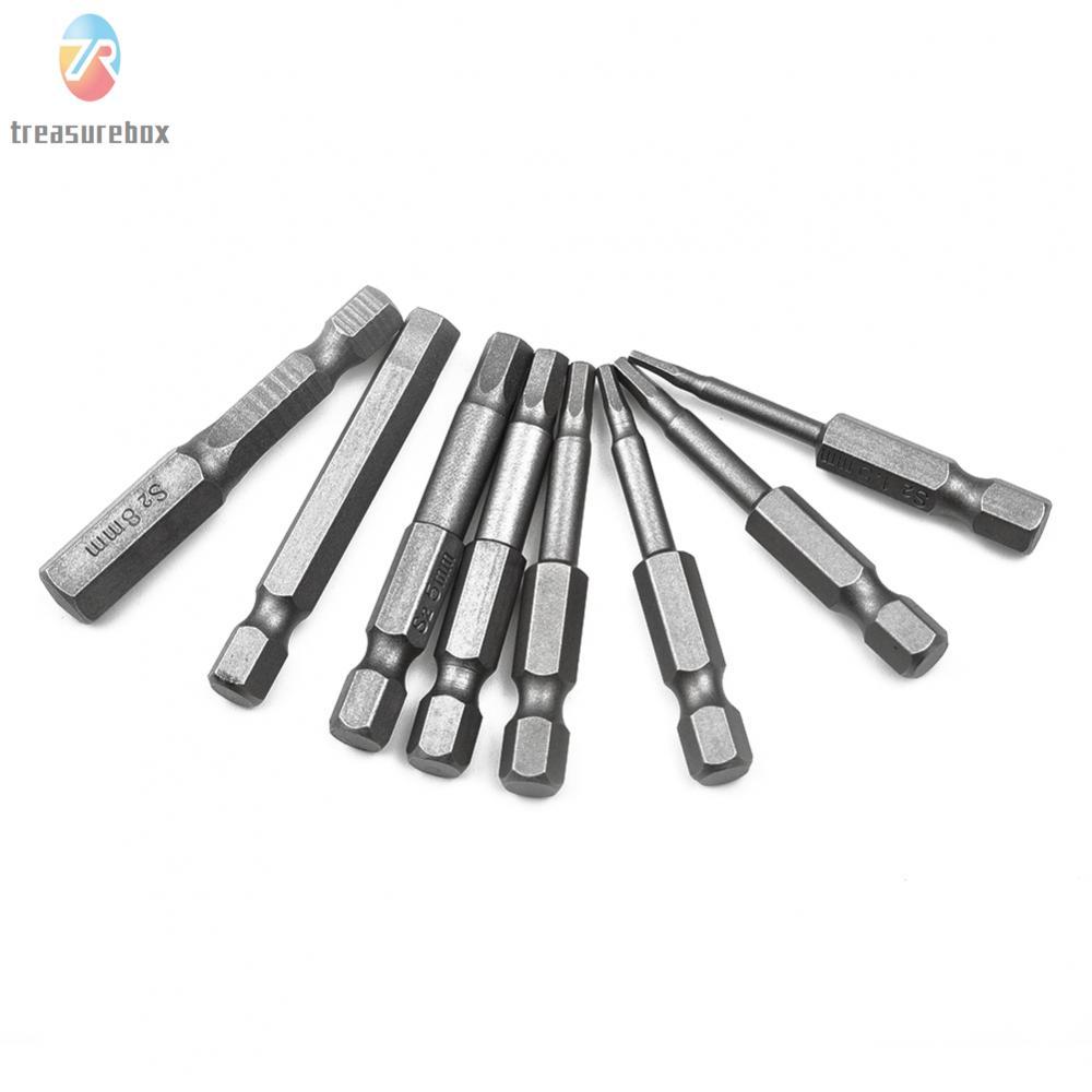 TRSBX Screwdriver Bit Hex Shank Hexagon Power Screw Silver 6.35mm/1/4inch Change