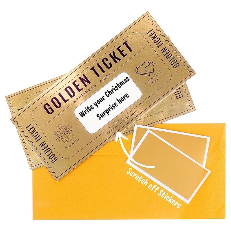 StardustLab 1 ชุด Deluxe Golden Ticket Surprise Off Card Christmas Surprise เปิดเผยการ์ด Off Ticket 