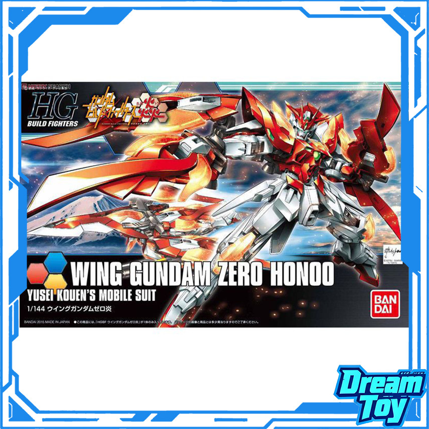 Bandai HG Wing Gundam Zero Honoo – สเกล 1/144 | กันดั้มสร้างนักสู้ | Yusei Kouen Mobile Suit ชุดโมเด
