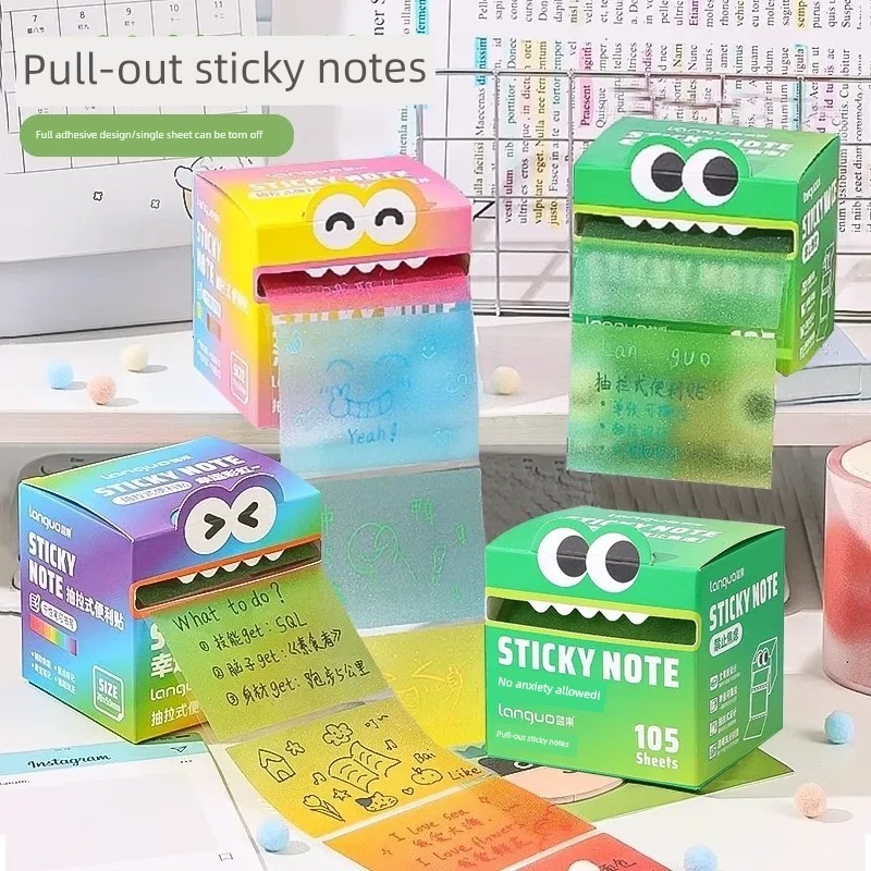 postit postit น่ารัก กระดาษโพสต์อิทมุกแบบดึงได้วัสดุใสปากกาเจลสำหรับนักเรียนปากกาลูกลื่นกระดาษโน้ตเข