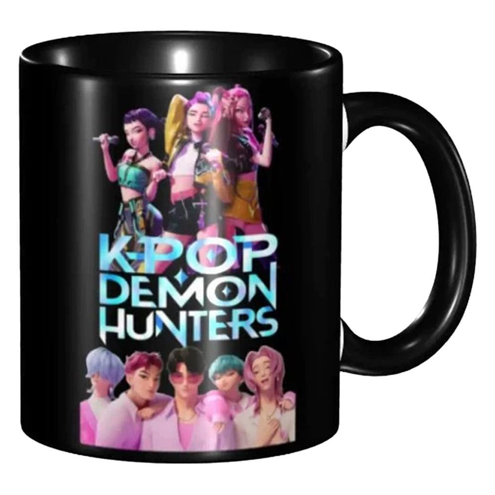 แก้วกาแฟตัวละคร Kpop - Demon Hunter Girls 350ml ถ้วยเซรามิคสําหรับแฟนๆและนักสะสม M2o0