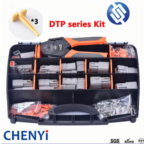 226 pcs Deutsch DTP Series กันน้ําเชื่อมต่อชุดสายไฟซ่อมเครื่องมือกล่อง DTP06-2S DTP06-4S DTP04-2P/4P