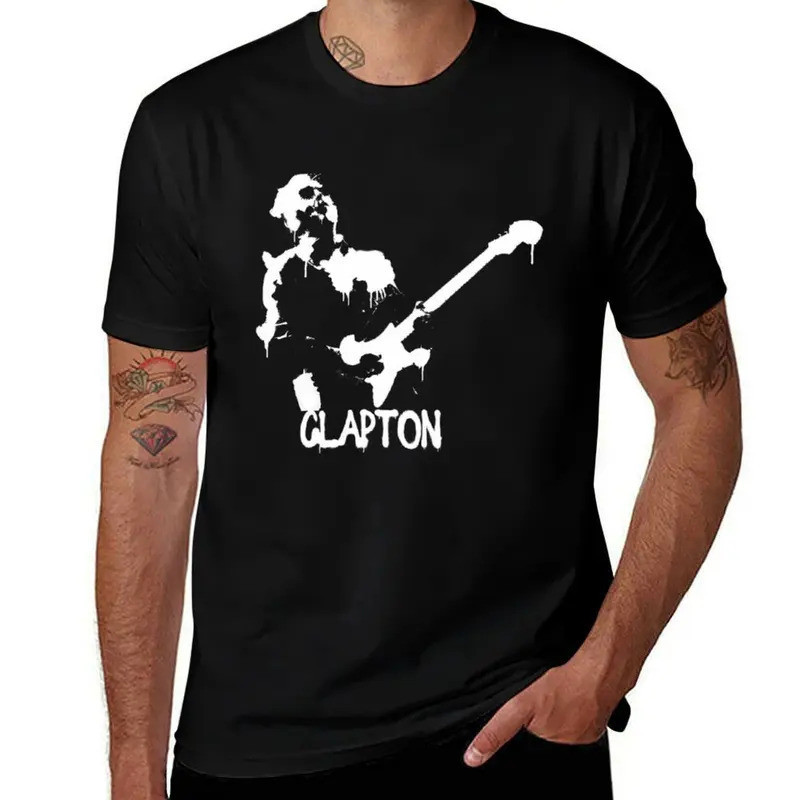 ตเสื้อยืด Eric-Clapton เสื้อยืดสำหรับผู้ชาย เสื้อยืดกราฟิก เสื้อยืดผู้ชาย เสื้อยืดเรียบ