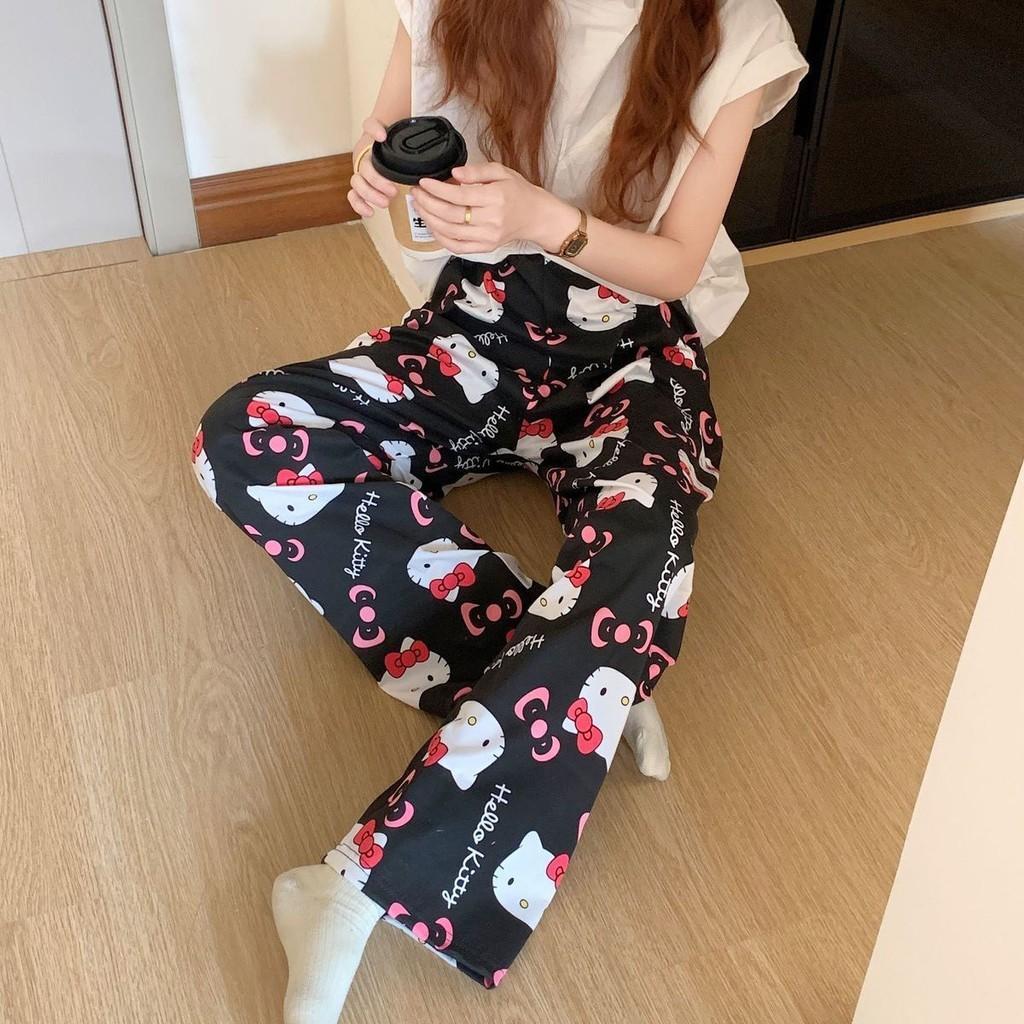 กางเกงนอนผ้านุ่ม ลาย Hello Kittyผ้านิ่มใส่สบาย ใส่นอนเล่นเที่ยว ใส่สบาย ดีไซน์น่ารัก K-105 รูปที่ 6