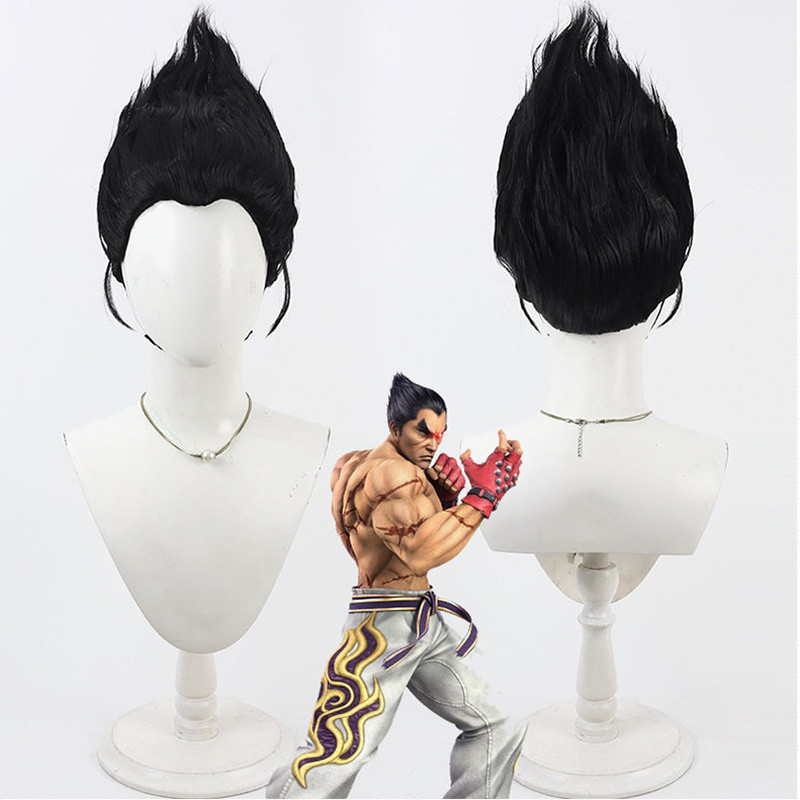 Tekken Kazuya Mishima Cosplay Wig Black Afro Special Styling
