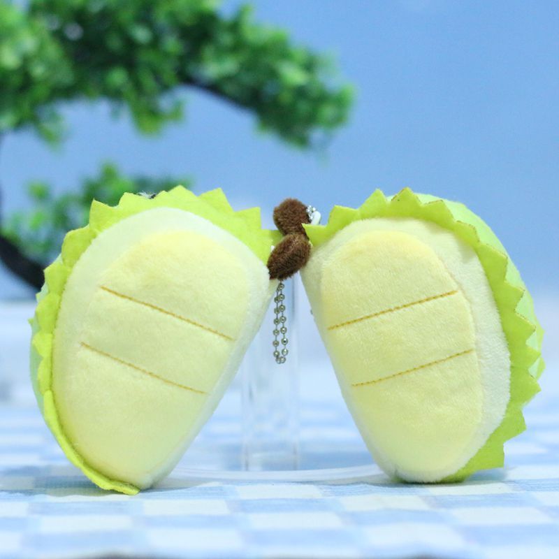 Premium In-Stock#Creative Cartoon Plush Toy Fruit Pendant Cute Durian Doll Bag Charm Keychain1DAILY