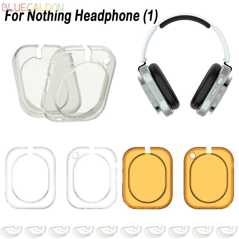 BLUECALDON 1 คู่แผ่นรองหูฟังกันกระแทก TPU ป้องกันรอยขีดข่วน ชุดหูฟัง Earmuffs Shell สําหรับไม่มีอะไร (1) อุปกรณ์เสริมหูฟัง