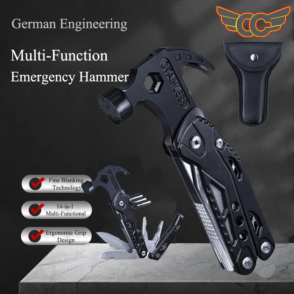 ค้อน คีมจับ อเนกประสงค์ MULTI FUNCTION TOOL พรีเมียม ข็งแรงทนทาน พร้อมกระเป๋าเก็บอย่างดี