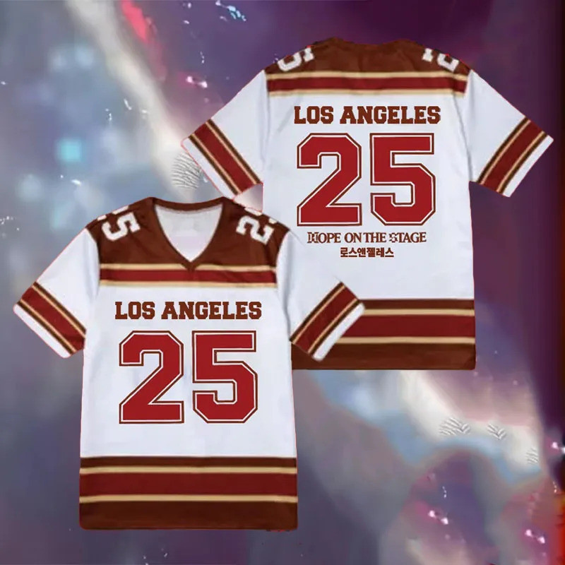 แฟชั่นฤดูร้อน J-Hope Hope On The Stage Jersey I Hope The World I Jung Hoseok ผู้หญิง V คอ Y2K เพลง P