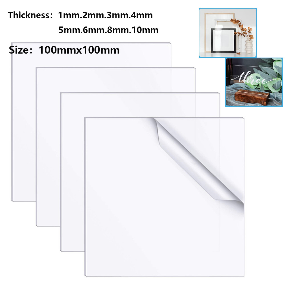 1 pc of transparent plastic acrylic sheet