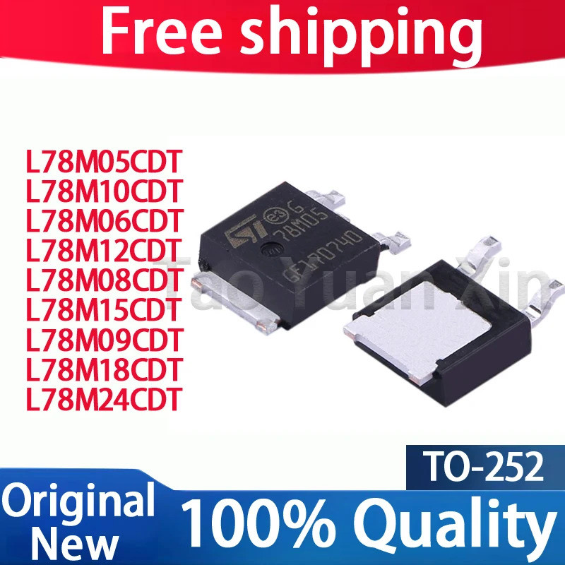 5PCS L78M05CDT 78M06 78M08 78M09 78M10 78M12 78M15 78M18 78M24 TO-252 ชิปเซ็ต