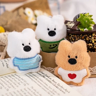 พวงกุญแจ Plush Three Puppies Series - อุปกรณ์เสริมพวงกุญแจกระเป๋าเป้สะพายหลัง