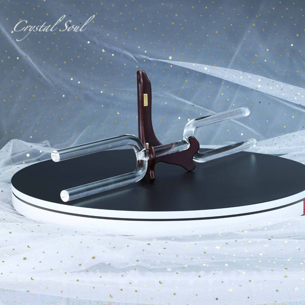 Crystal Soul Double Head Tuning Fork 432Hz Tunable พร้อมอุปกรณ์เสริมสําหรับสมาธิโยคะ Sound Healing ข