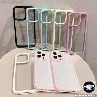 เคสสำหรับไอโฟน12 สต๊อกไทย เคสสไตล์อินเทรนด์ น่ารัก สีสัน เคสโทรศัพท์ใสแข็ง TPU For IPhone17 16 14 15PLUS 11 12 13PRO MAX
