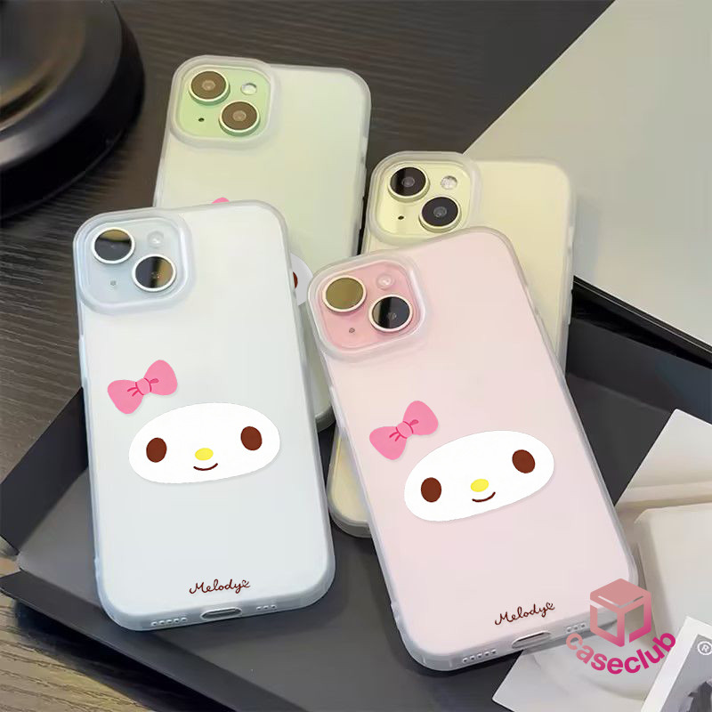 เคสมายเมโลดี้ ซานริโอ พื้นผิวด้าน สำหรับ  iPhone 17 promax 11 15 Pro 16pro 13 14 12 XS X XR MAX 8 7 15 Plus SE 2020