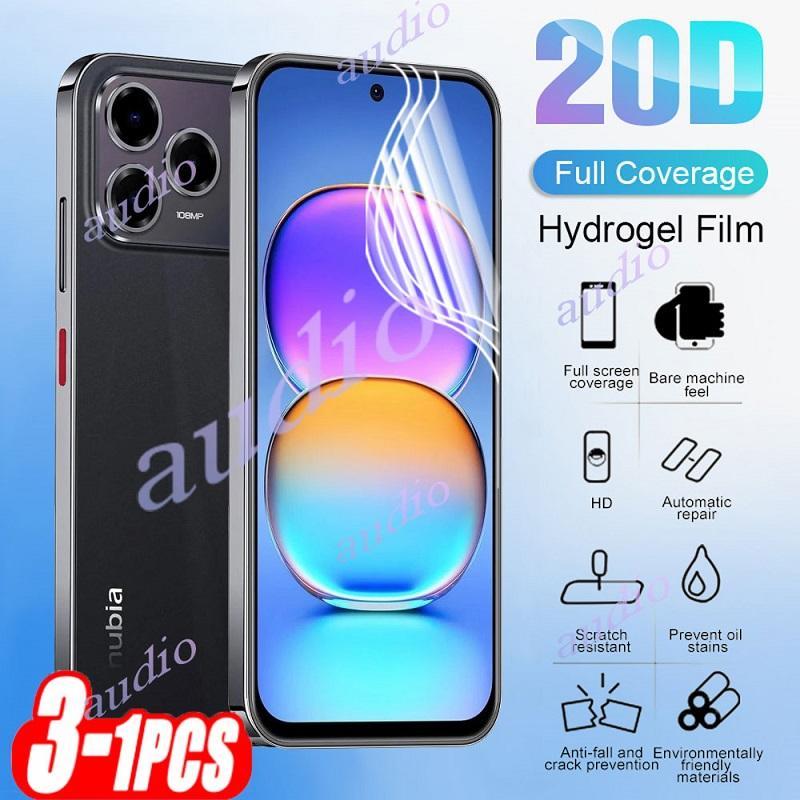 Nubia V80 Pro 4G 3 ชิ้น 20D Full Coverage Hydrogel ฟิล์มสําหรับ ZTE ใบมีด V80 Pro V80Pro BladeV80 Pr