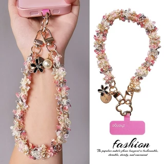 สายรัดข้อมือโซ่บิดลูกไม้เอลฟ์ที่น่าพอใจที่ได้รับความนิยมและชื่นชอบเชือกคล้องโทรศัพท์มือถือ