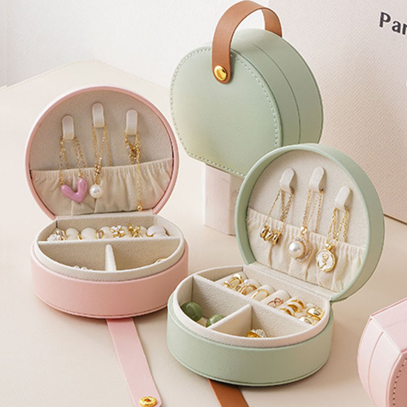 ที่เก็บแหวนกระเป๋าเครื่องประดับ กระเป๋าเครื่องประดับกล่องเก็บต่างหูหนัง Pu Jewelry Box Colors