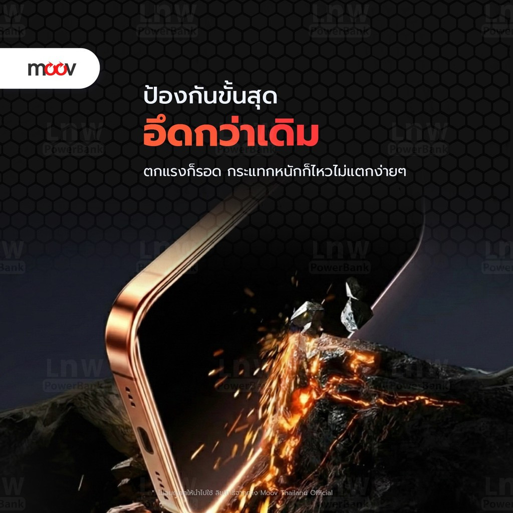 [แพ็คส่ง 1 วัน] Moov FG04 ฟิล์มกระจก สำหรับ ไอโฟน 17 Pro Max Air 16 Pro 15 Plus 14 13 12 11 ฟิล์มกันรอย ใส กันมอง - รูปที่ 3