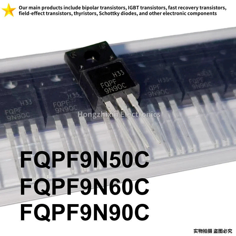 5PCS FQPF9N50C 9N50 FQPF9N60C 9N60 FQPF9N90C 9N90 TO-220F Field Effect ทรานซิสเตอร์