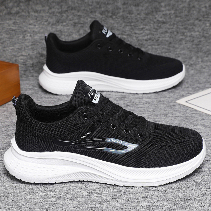 ตาข่ายรองเท้าผ้าใบผู้ชาย Breathable Non-Stinky รองเท้าวิ่งแฟชั่น All-Match รองเท้าลําลองสบายน้ําหนัก