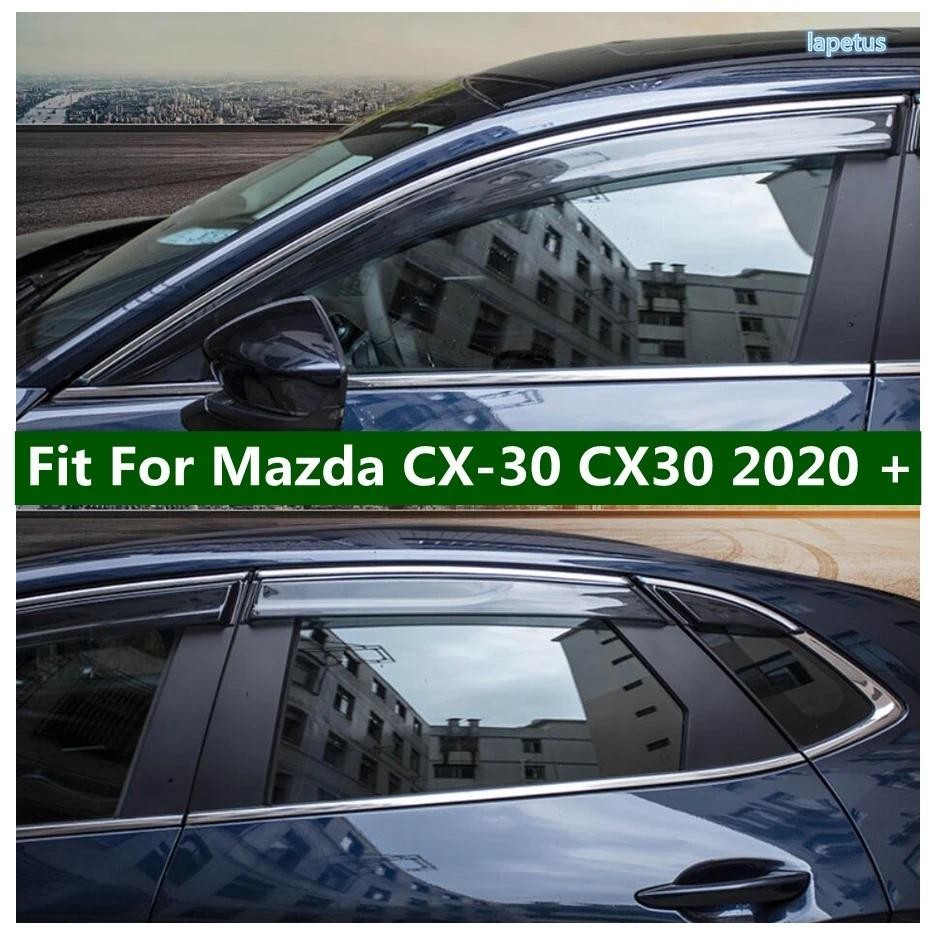 รถหน้าต่างภายนอก Visor จัดแต่งทรงผม Fit สําหรับ Mazda CX-30 CX30 2020 - 2023 Sun Guard Cover Rainshi