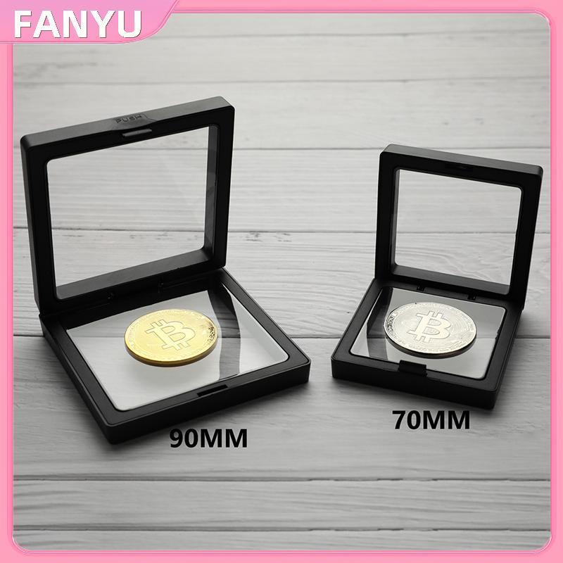 FANYU Bitcoin Bit Coin Litecoin Ripple Metalmemoration Coin พร้อมขาตั้งจอแสดงผล FANYU