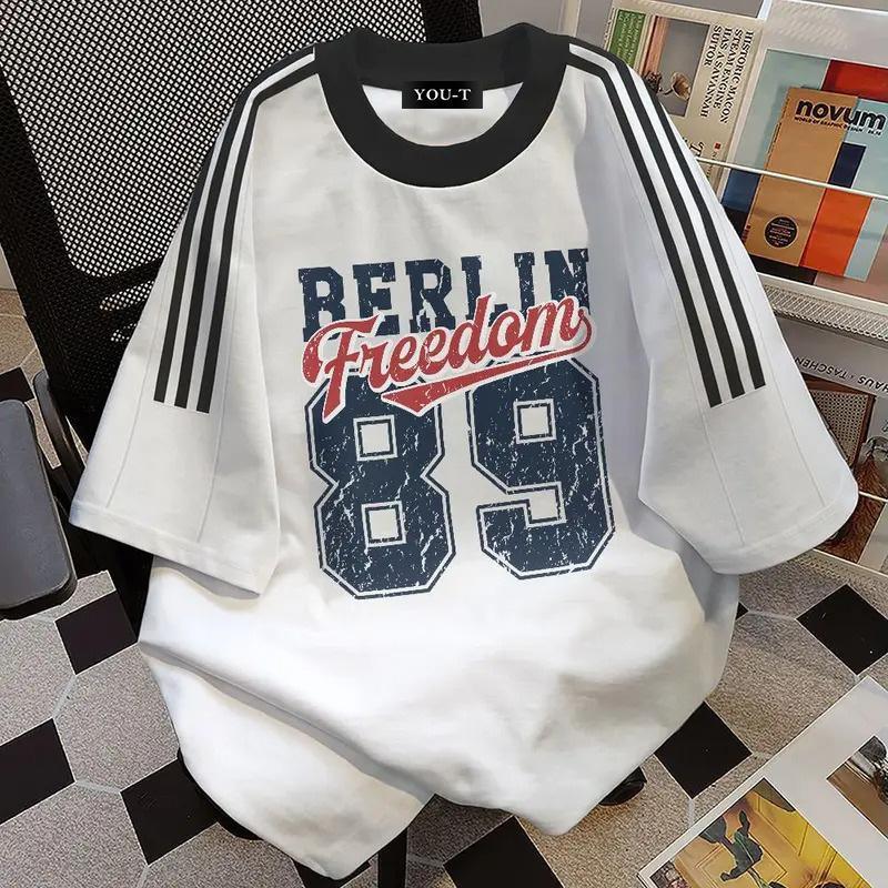 YOU-T🐆เสื้อแฟชั่น ใส่สบาย เสื้อยืดแขนสั้น ลาย เสื้อ"BERLIN" ผ้านิ่ม OVERSIZE แฟชั่น ผ้าฝ้าย 100% สไตล์เกาหลี