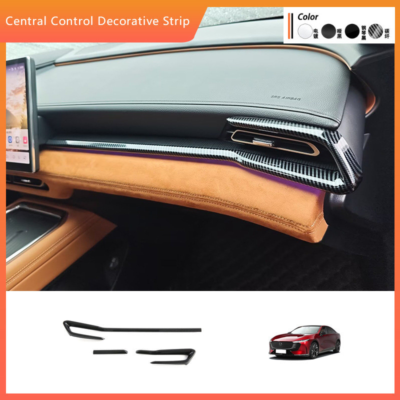 เหมาะสําหรับ 24 Mazda EZ-6 Central Control Trims ez6 Dashboard ตกแต่ง Bright Strips ซ้ายขวา Air Outl