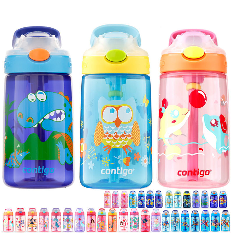 Contigo Kids Water Bottle 400ml Leak Proof BPA Free พร้อมหลอดสําหรับเด็ก Paw Patrol