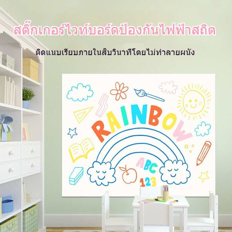 สติ๊กเกอร์ไวท์บอร์ด แบบติดผนัง ยึดเกาะแน่น กันน้ำ รูปที่ 4