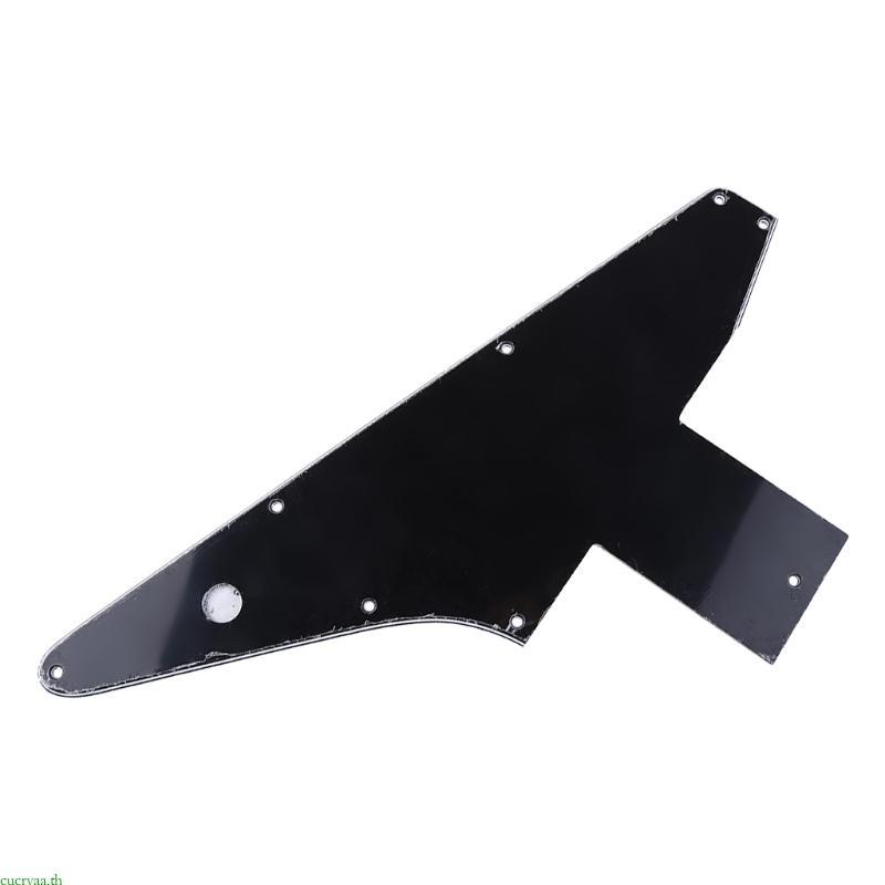 Cucryaa 3 Ply Guitar Pickguard Pick Guard สําหรับ Explorer สําหรับ Gibson 76 Reissue Black Part