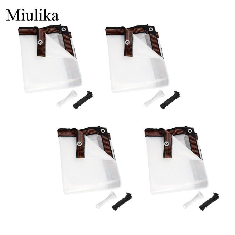 Miulika Clear Tarp Ground Sheet Tarp Sheet Cover ผ้าใบกันน้ําใสสําหรับ Camping เต็นท์เรือนกระจก