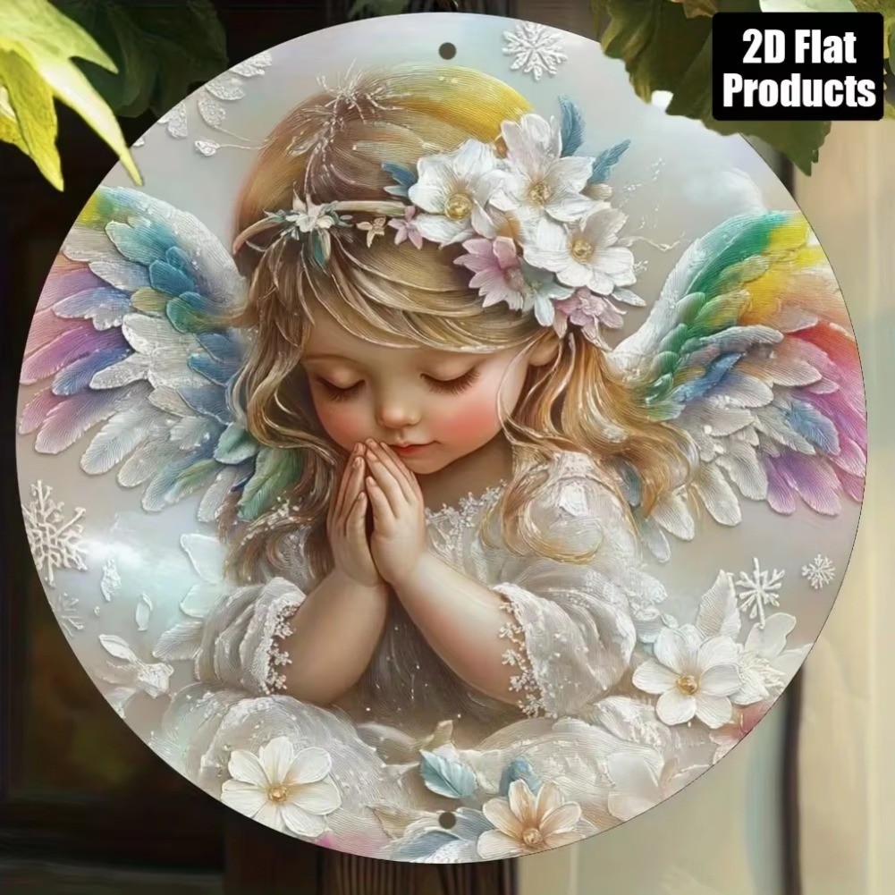 HELLOYOUNG Vintage Angel Wall Art Retro Home Decor Office Kitchen Bar ของขวัญ