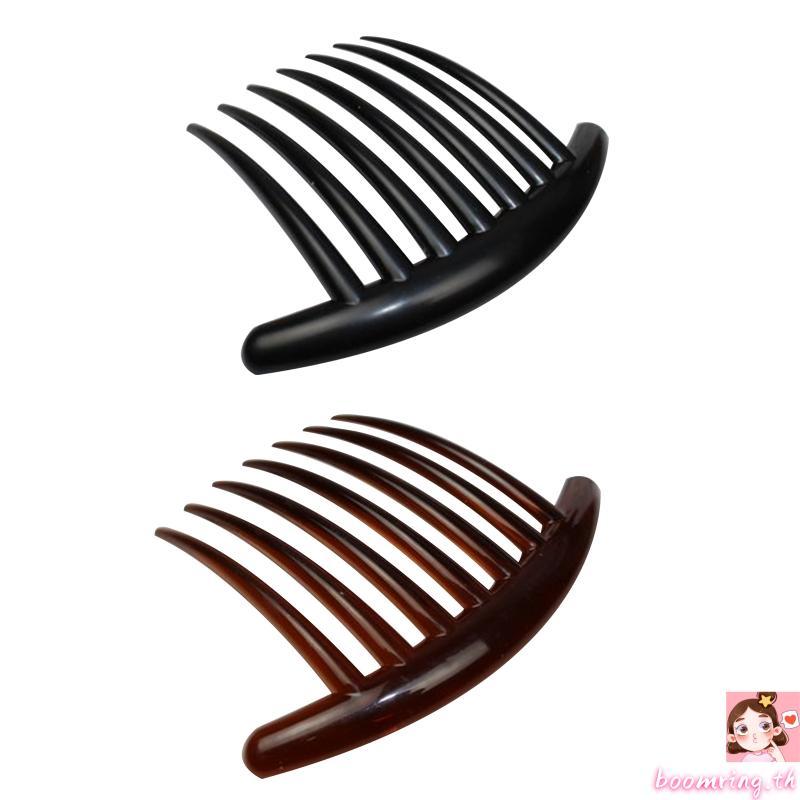 Boom French Side Hair Comb 7 ฟัน French Twist Slip จัดแต่งทรงผม Paris เครื่องประดับผม