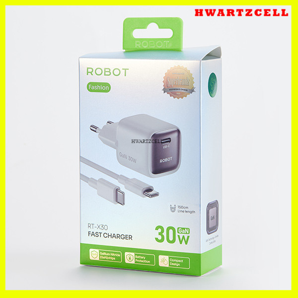 [HWARTZ] ROBOT RT-X30 / RT-X25 Adapter Type C 30W / 25W พร้อมสาย C To C 150 Cm