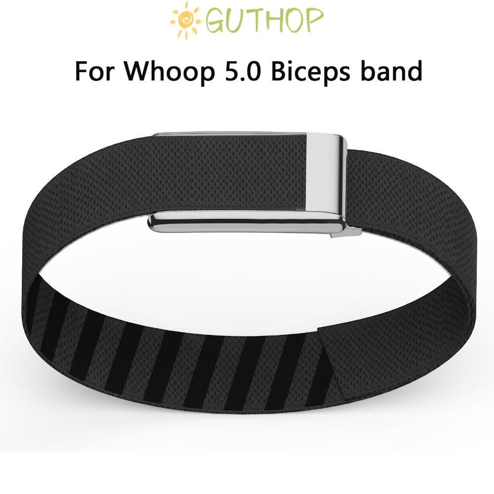 GUTHOP ยืดหยุ่น Bicep Band,ปรับเปลี่ยนไนลอนกีฬา,พรีเมี่ยมCozy Breathable Sweatproof Sport Arm Strapสําหรับ Whoop 5.0 One/Peak/Life(MG) การออกกําลังกาย