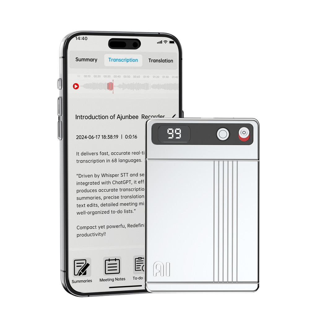 Smart ai Recorder ปากการะยะไกลลดเสียงรบกวนบันทึกแบบพกพา ai Recorder AI HD