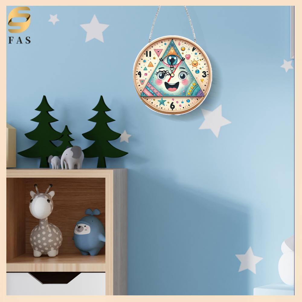 2 ชิ้น 2D แบน DIY 5D แขวนนาฬิกา Art Craft เจาะบางส่วน Creative Craft Project