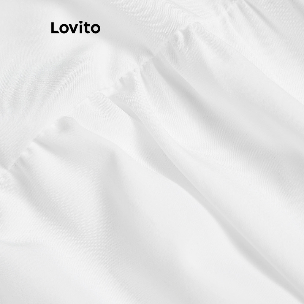 Lovito กระโปรงลำลองผู้หญิง สีพื้น กระโปรงฤดูร้อน/ฤดูใบไม้ผลิ L85AD112 ราคา ถูกที่สุด ดีลบีเคเค แกลเลอรีภาพที่ 6