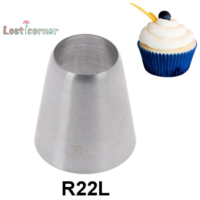 [Lostcorner] R22L หัวฉีดตกแต่งปลายท่อกลม เคล็ดลับขนม เครื่องมือขนมเค้กฟองดอง [ใหม่]