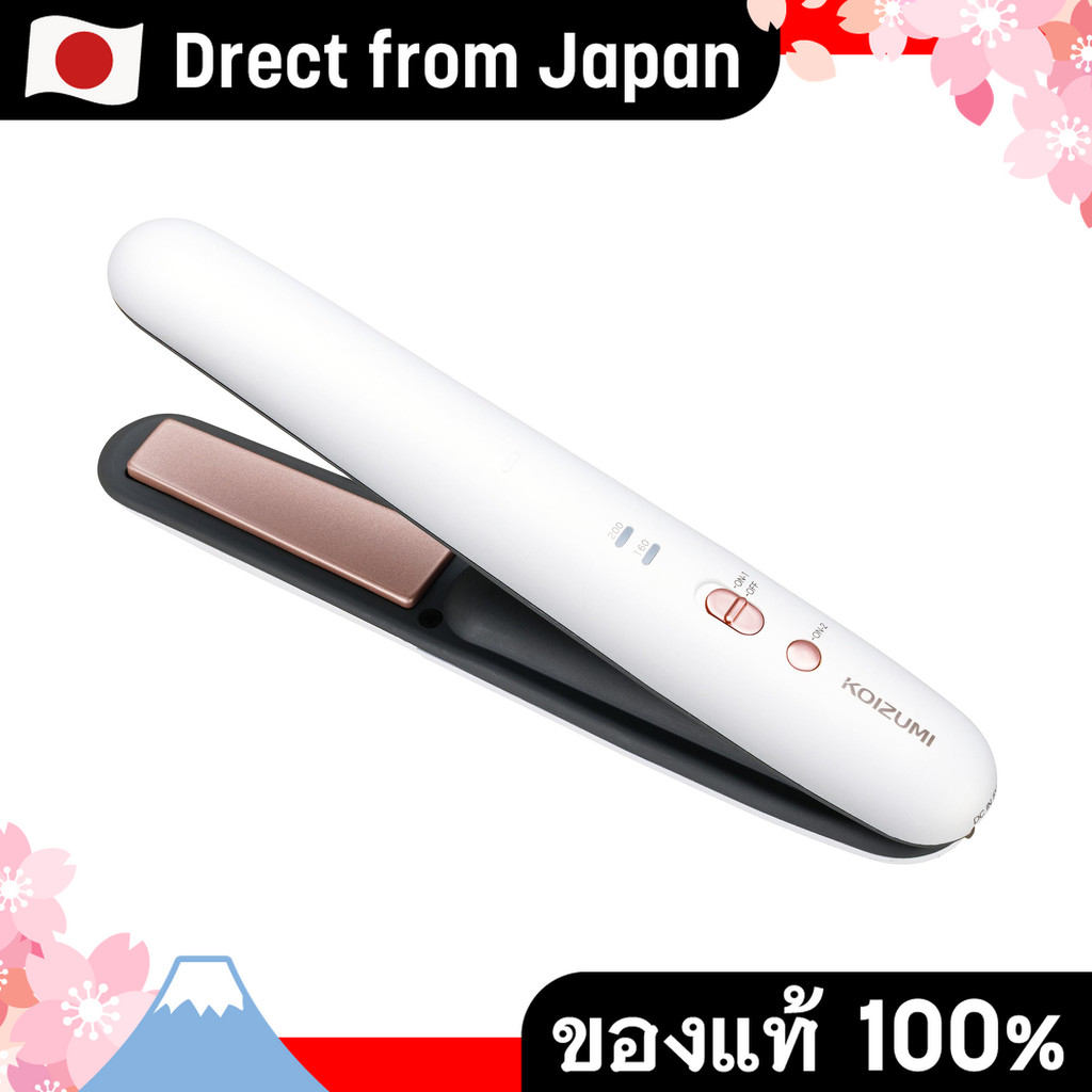 【Direct from Japan】 KOIZUMI เครื่องหนีบผมไร้สาย ขนาดพกพา สีขาว [KHS-8640/W] ใช้งานได้ทั้งผมตรงและลอน ร้อนเร็ว 200°C พร้อมกระเป๋าพกพา เหมาะสำหรับเดินทาง