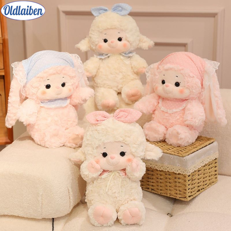 Oldlaiben ตุ๊กตาแกะ ตุ๊กตาขนฟูน่ารัก40cm หมอนกอดเพื่อปลอบประโลม   ของขวัญวันเกิด ของขวัญวันวาเลนไทน์