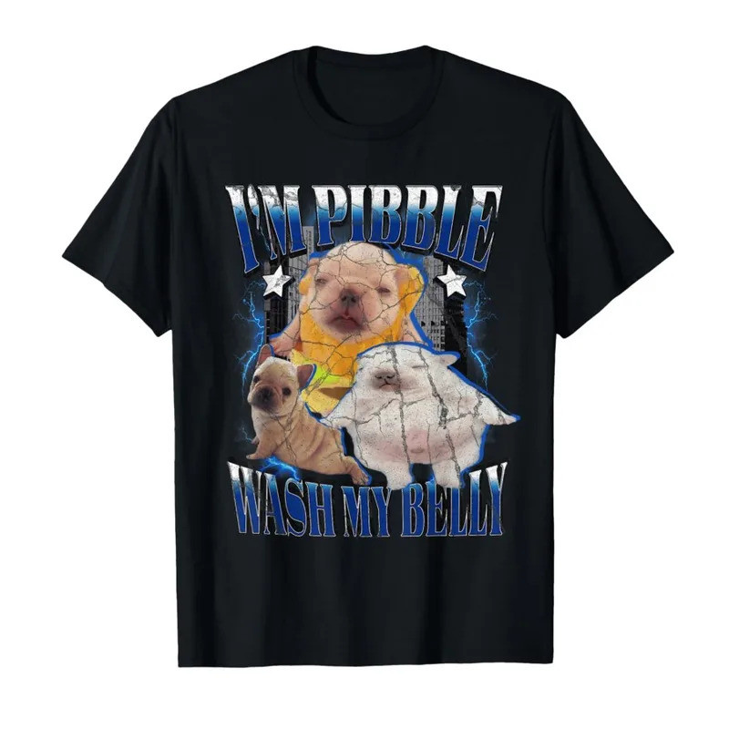 SAYA Cute pibble meme, my sdom wash, my thorn clean, meme เสื้อยืดสําหรับผู้ชายและผู้หญิง, ผ้าคอตตอน