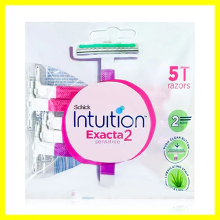 Schick Intuition Exacta 2 System Sensitive Razor 5pcs ชิค มีดโกนรุ่นแพ็ค 5 ชิ้น.