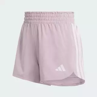 adidas Gym & Training กางเกงขาสั้นเอวสูงผ้าทอ Pacer Workout ผู้หญิง สีม่วง KD7329
