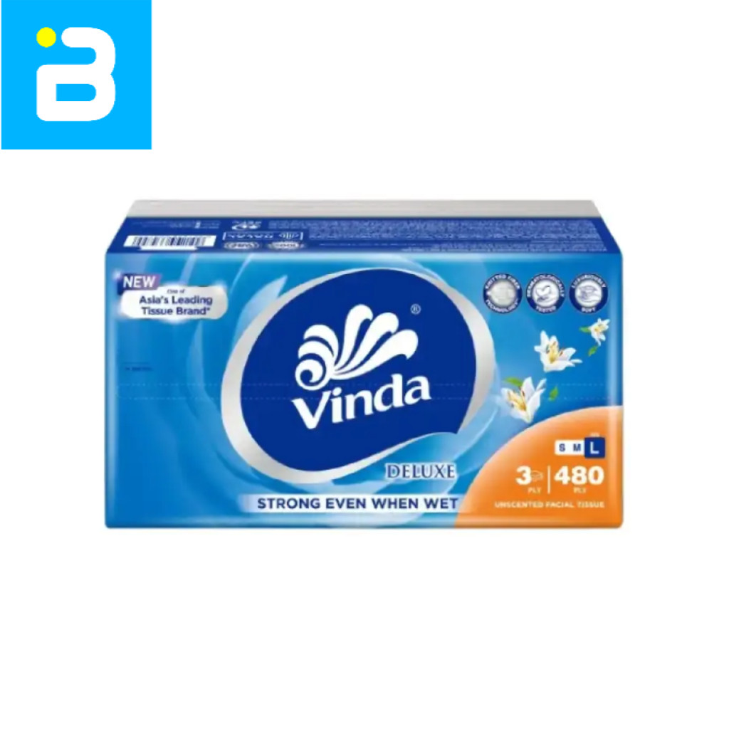 กระดาษทิชชู่ Vinda Deluxe 3 ชั้น 480s