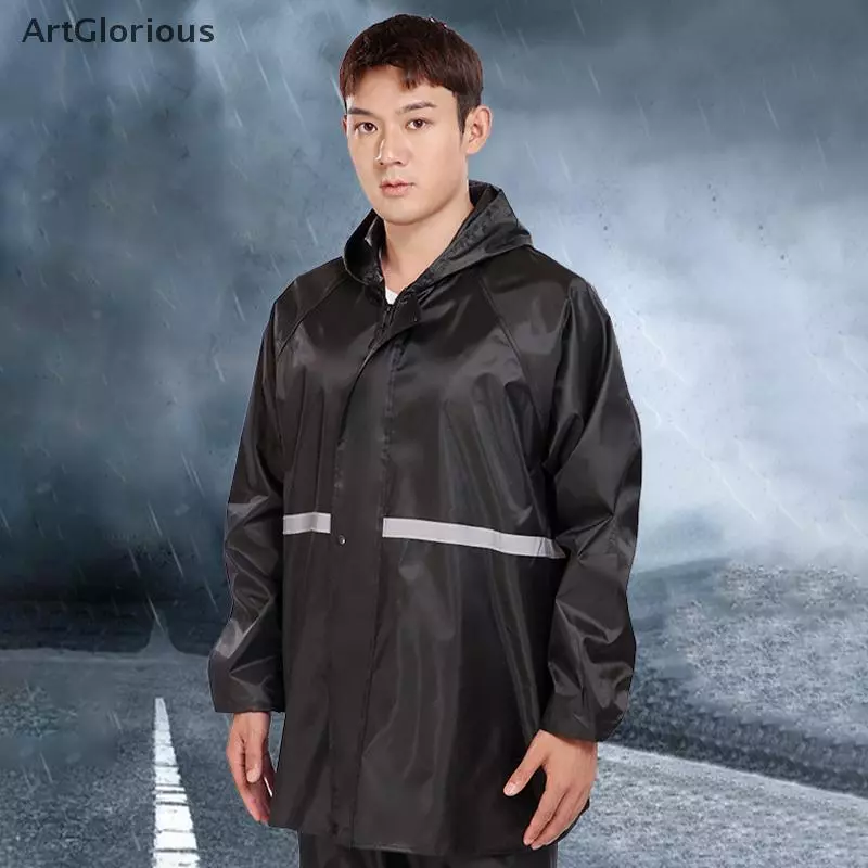ชุดเสื้อกันฝนและกางเกงสำหรับผู้ใหญ่ มีแถบสะท้อนแสง thumbnail 7