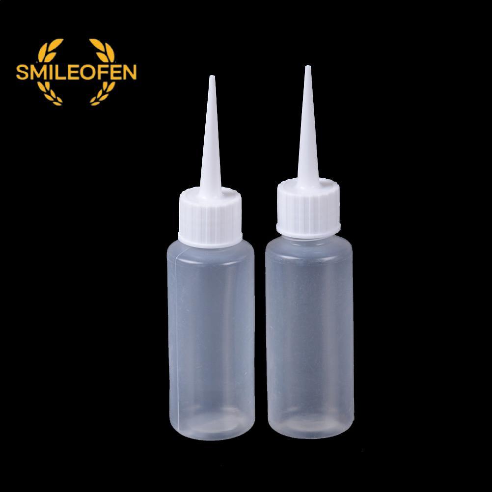 [Smileofen] 2 ชิ้น 50 มล. Dropper Squeezable Liquid ขวดพลาสติก Drop Bottles Needle2 ชิ้น Dropper ใหม